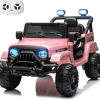 12V Kids Electric Ride on Truck Car Remote Control, Twin 35W Motors 3.5MPH Max Speed, Bluetooth USB Music Player, 4 Wheels Suspension, LED Lights Safety Belt