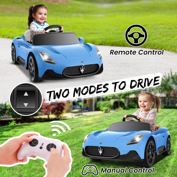 12V Kids Ride on Car, Battery Powered Electric Car for Kids, with 2.4G Remote Control, Safety Belt, Bright Headlights, Music - Image 2